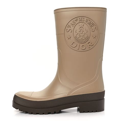 dior rain|CHRISTIAN DIOR Rubber Diorunion Rain Boots Dark 40 Nut .